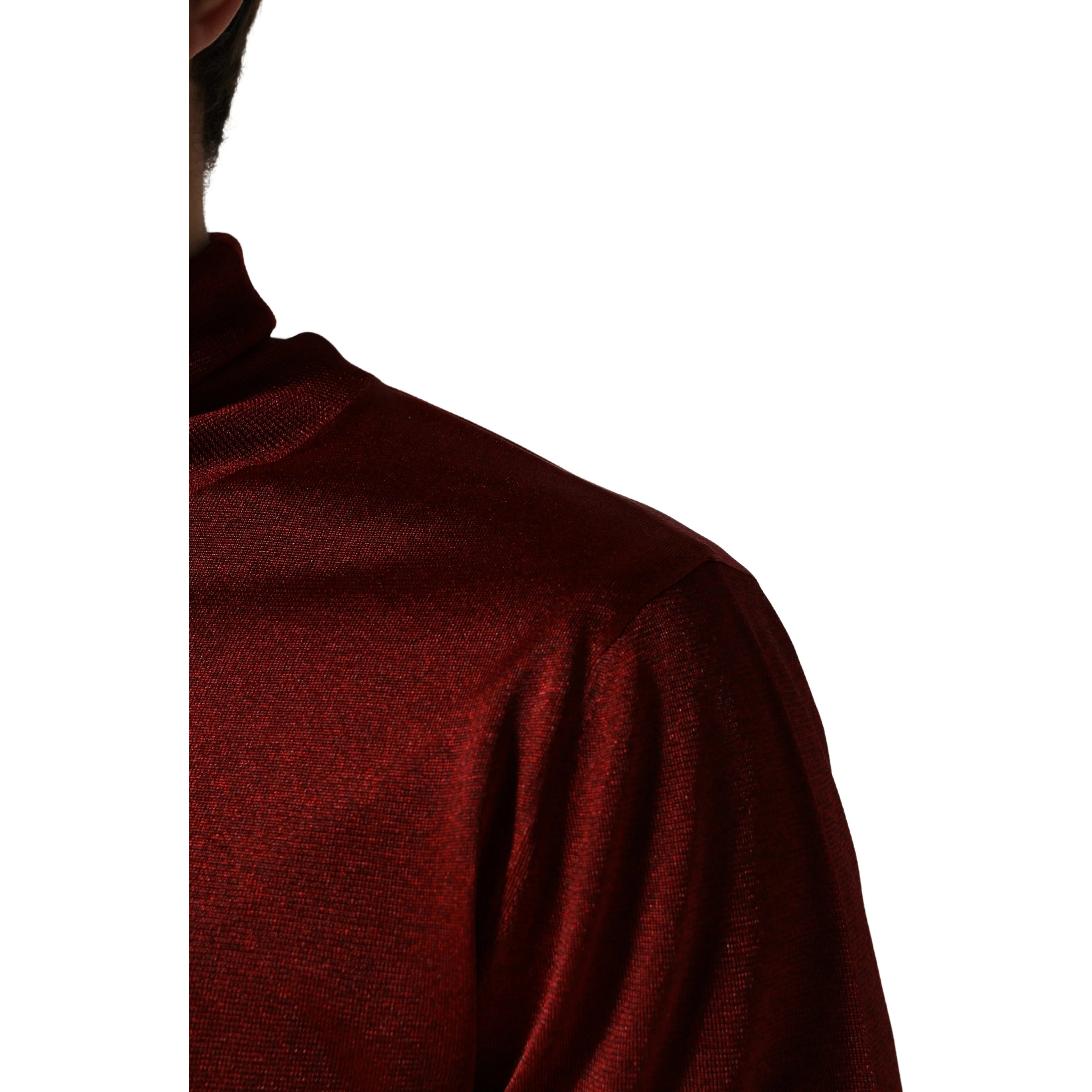 Red Long Sleeve TurtleNeck Pullover Sweater