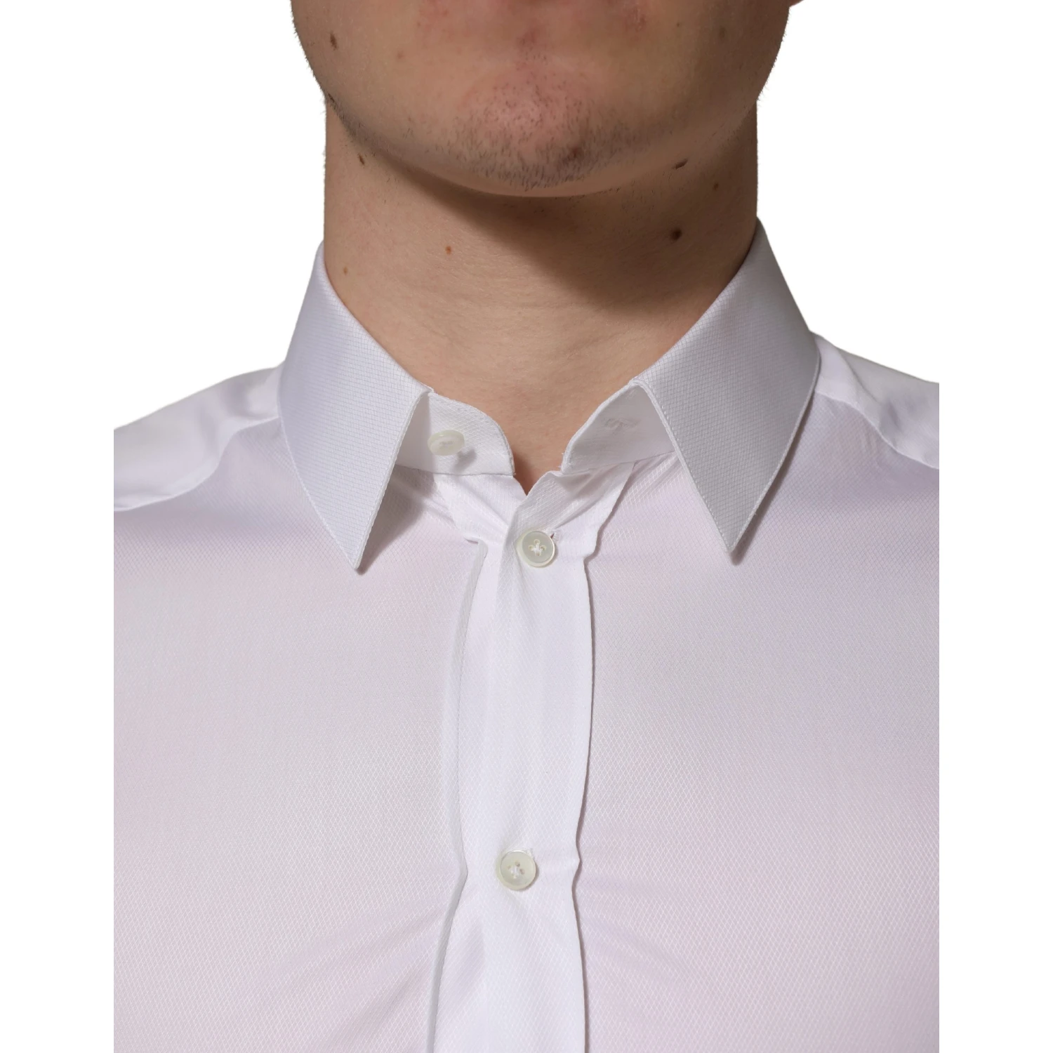 White Cotton Short Sleeves Button Down Shirt