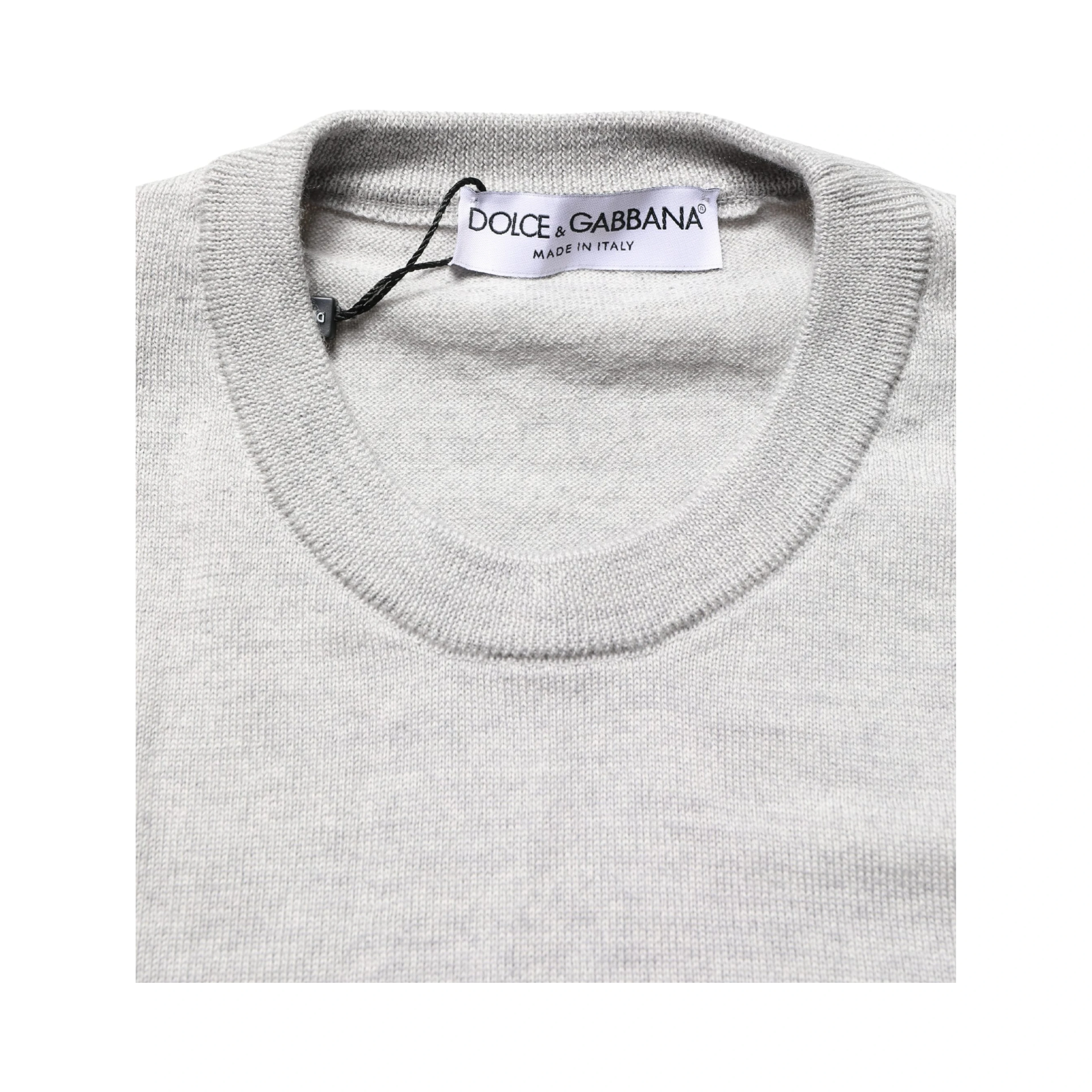Gray Long Sleeves Crew Neck Pullover Sweater