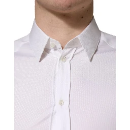 White Cotton Short Sleeves Button Down Shirt