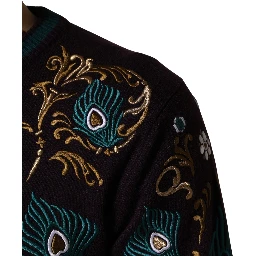 Bordeaux Cashmere Crown Embroidered Sweater