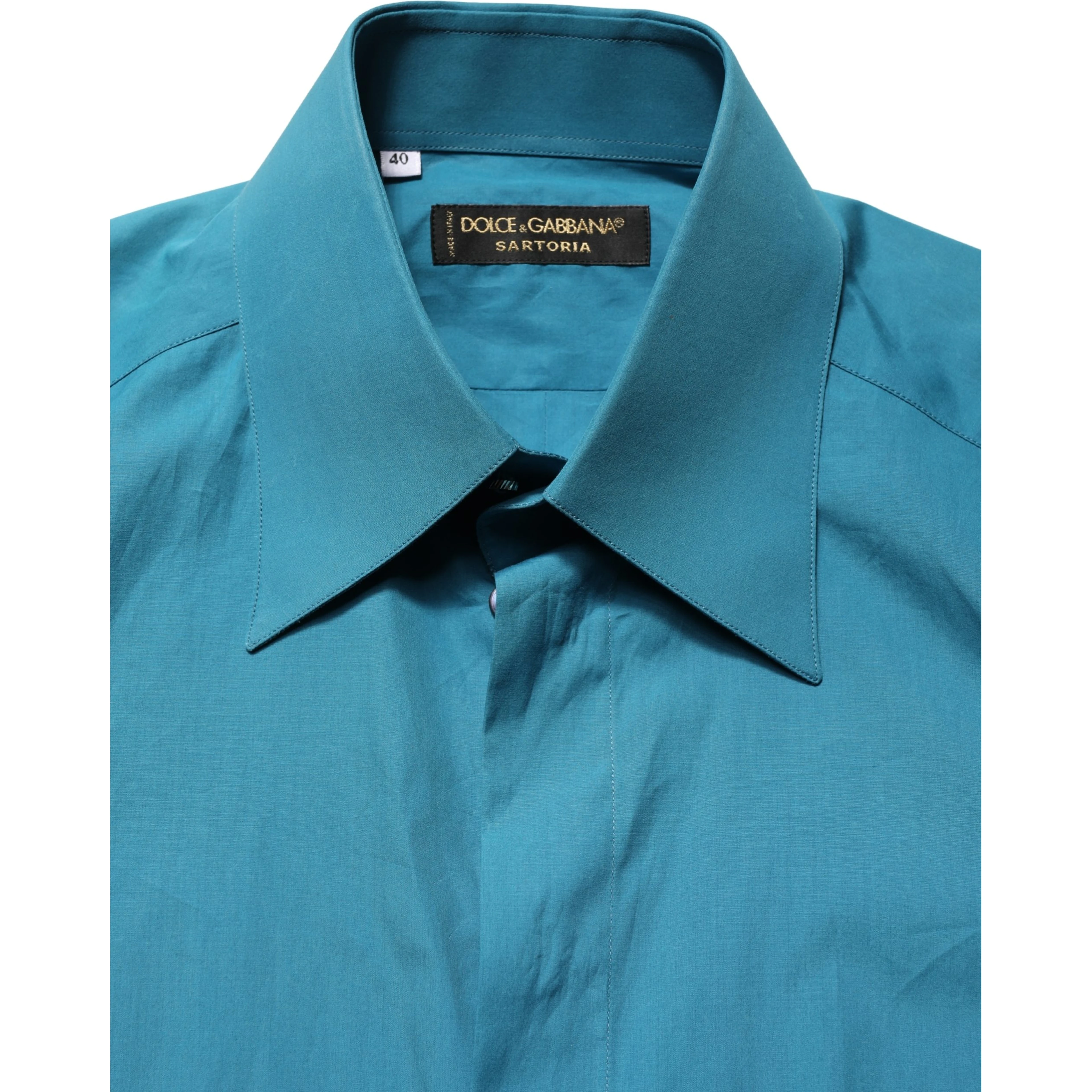 Blue SARTORIA Long Sleeve Cotton Dress Shirt