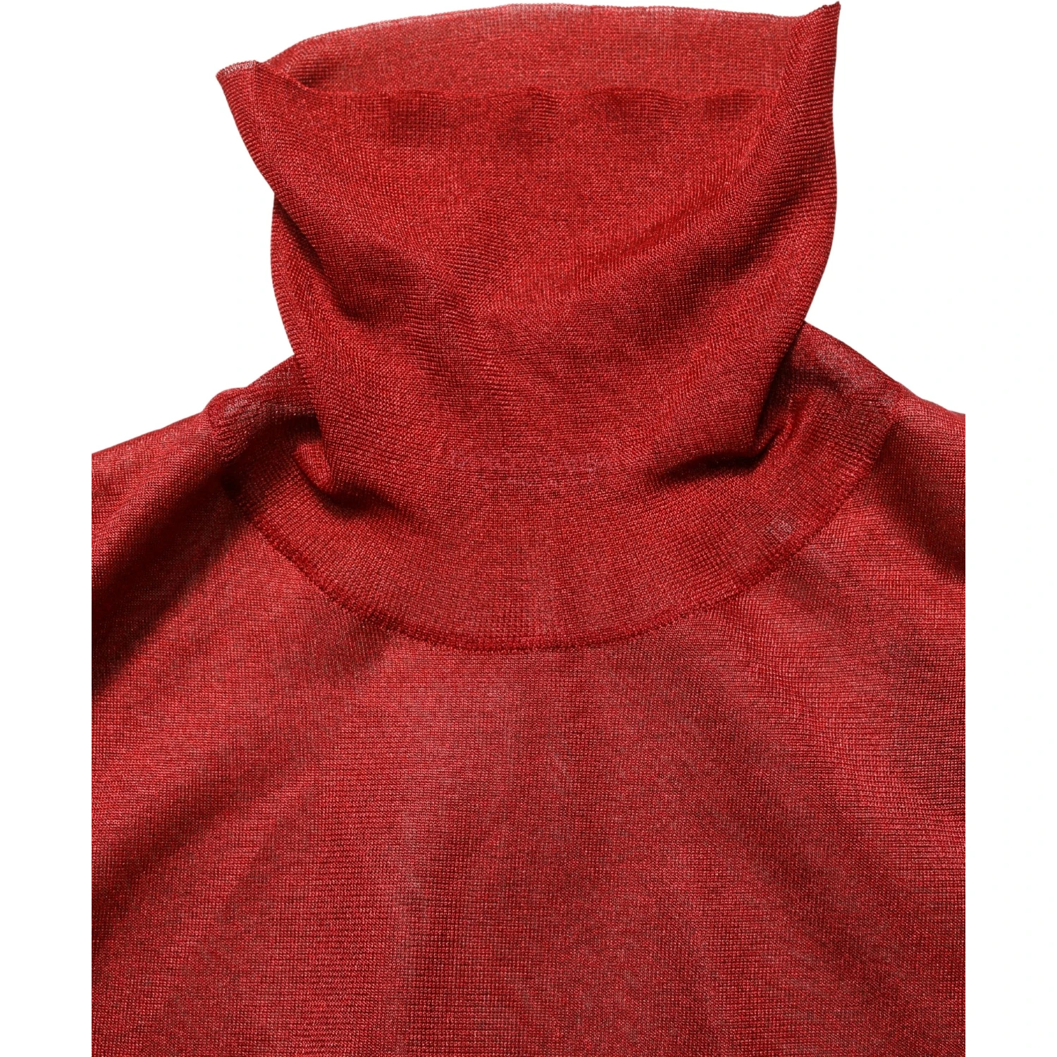 Red Long Sleeve TurtleNeck Pullover Sweater