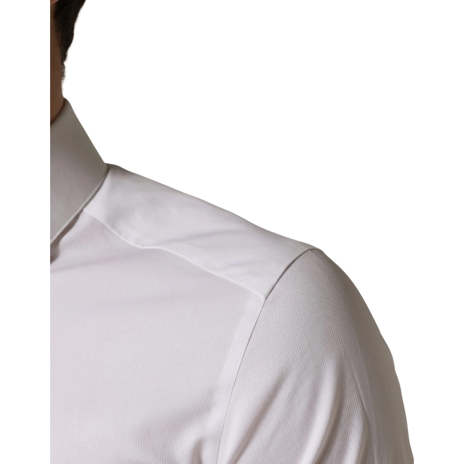 White Cotton Short Sleeves Button Down Shirt