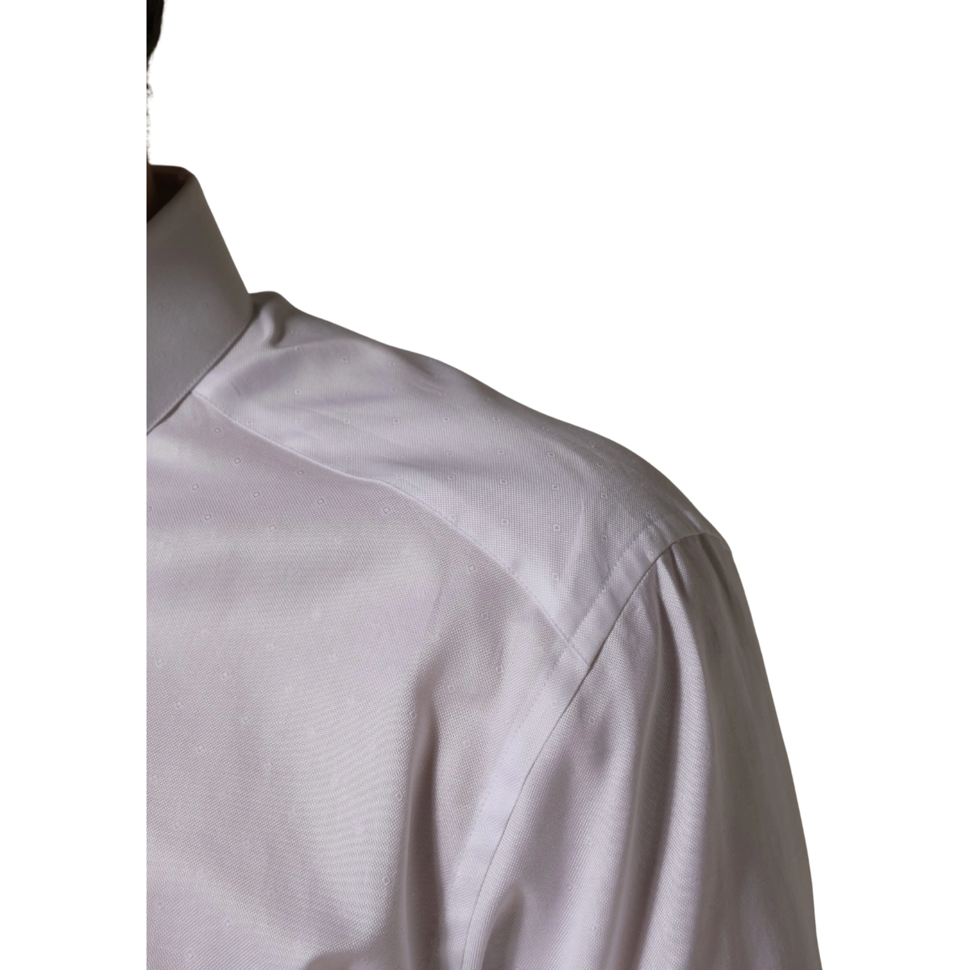 White Cotton Short Sleeves Button Down Shirt
