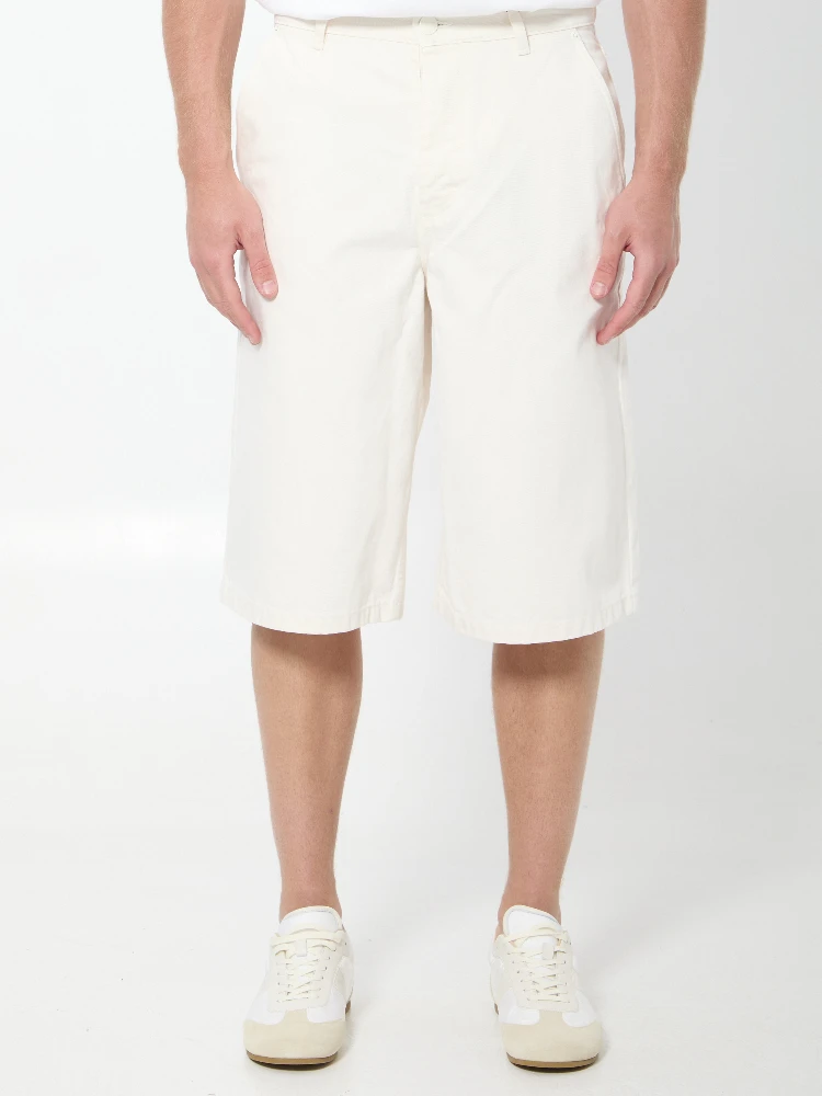 Loose twill Bermuda shorts