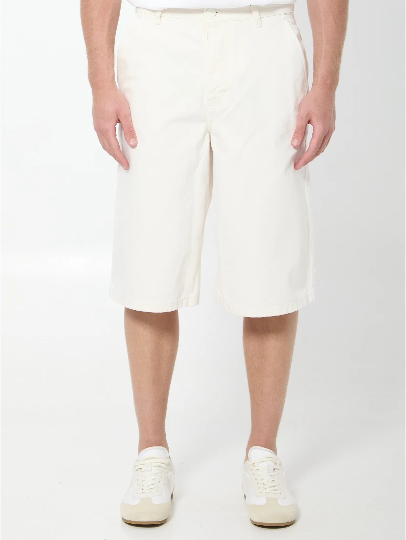 Loose twill Bermuda shorts