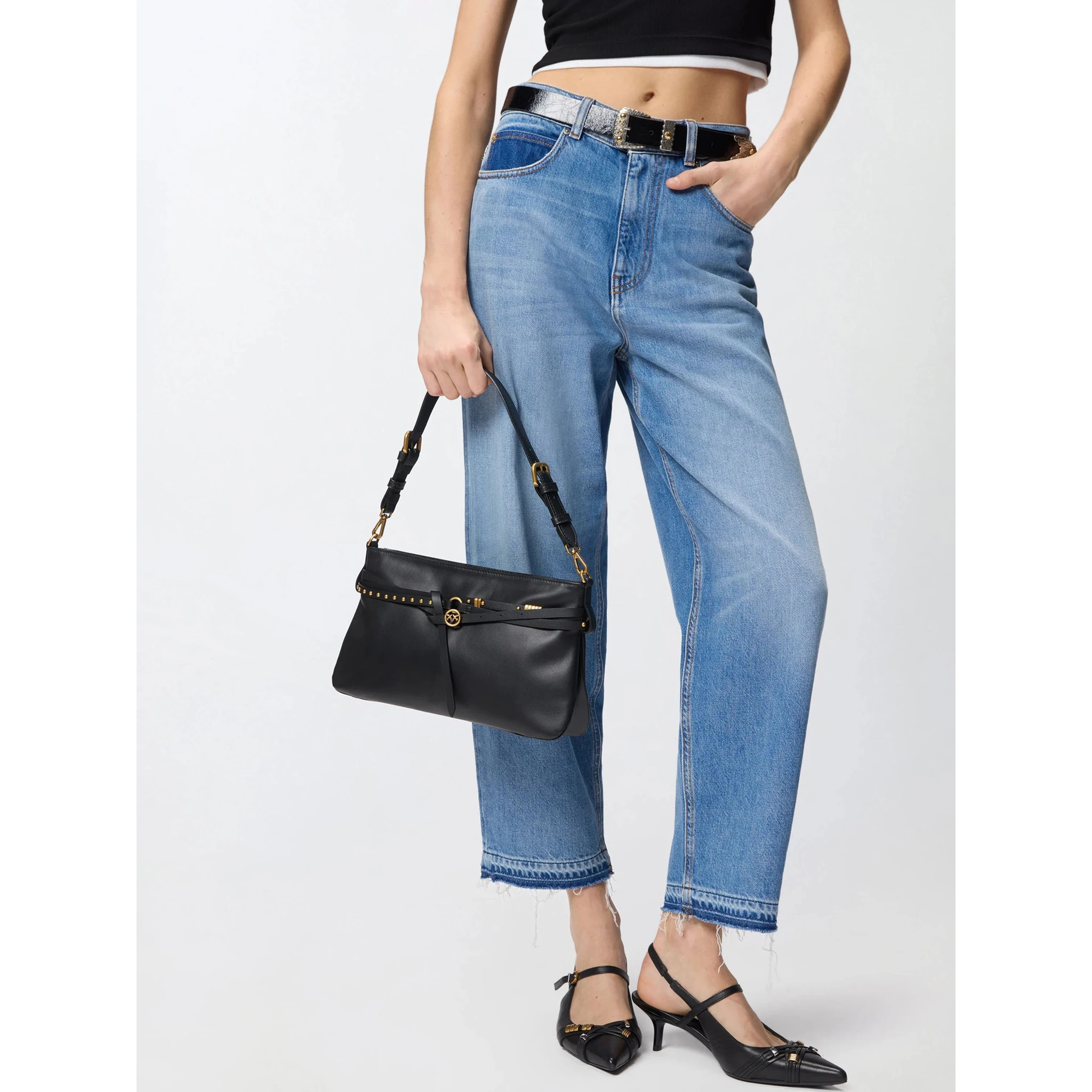 PINKO BELT CLASSIC VITELLO purse