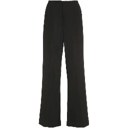 Black Viscose Casual Pants