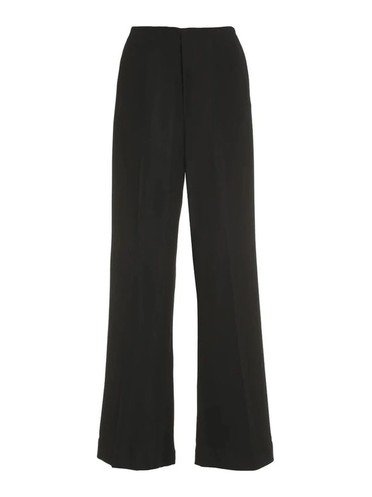 Black Viscose Casual Pants