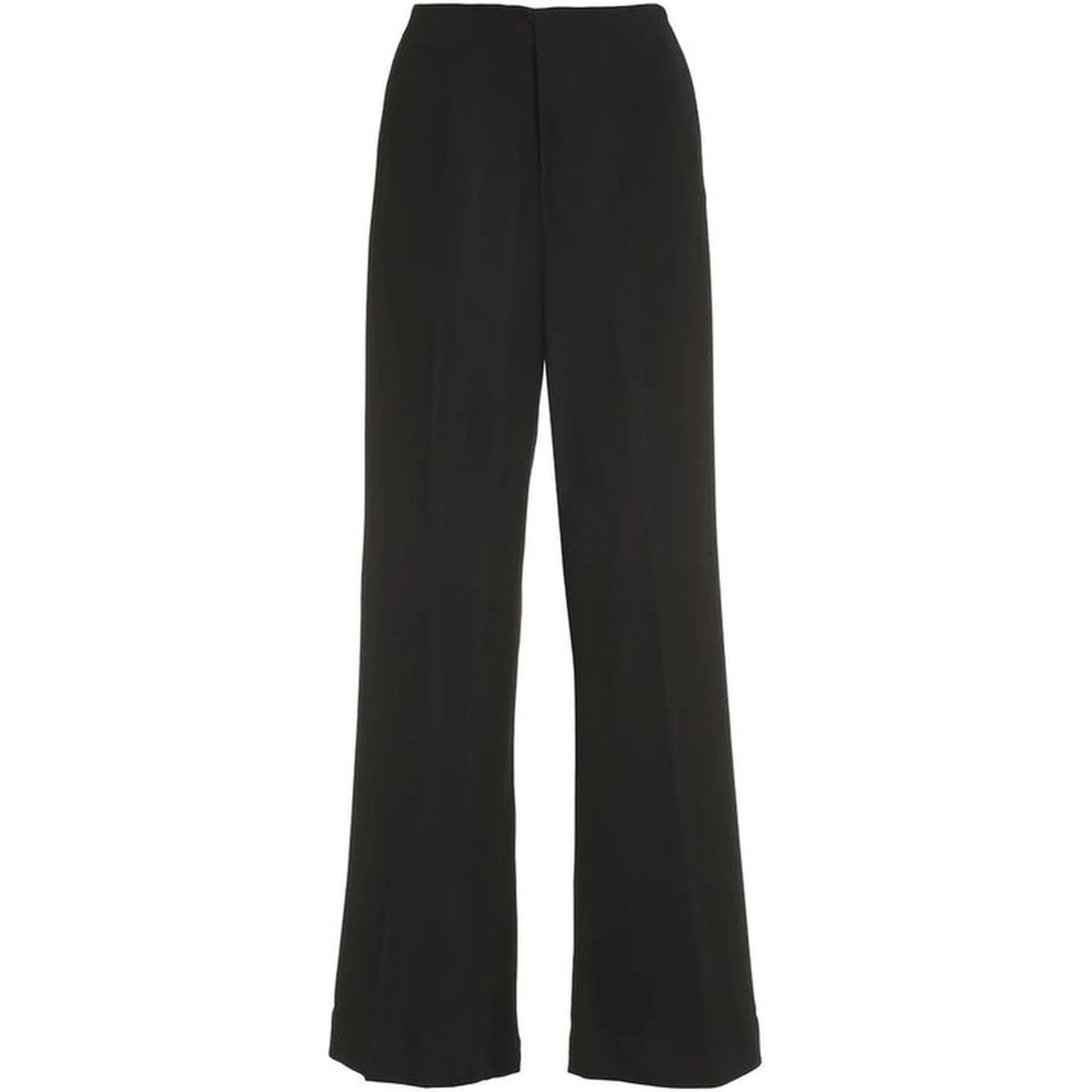 Black Viscose Casual Pants