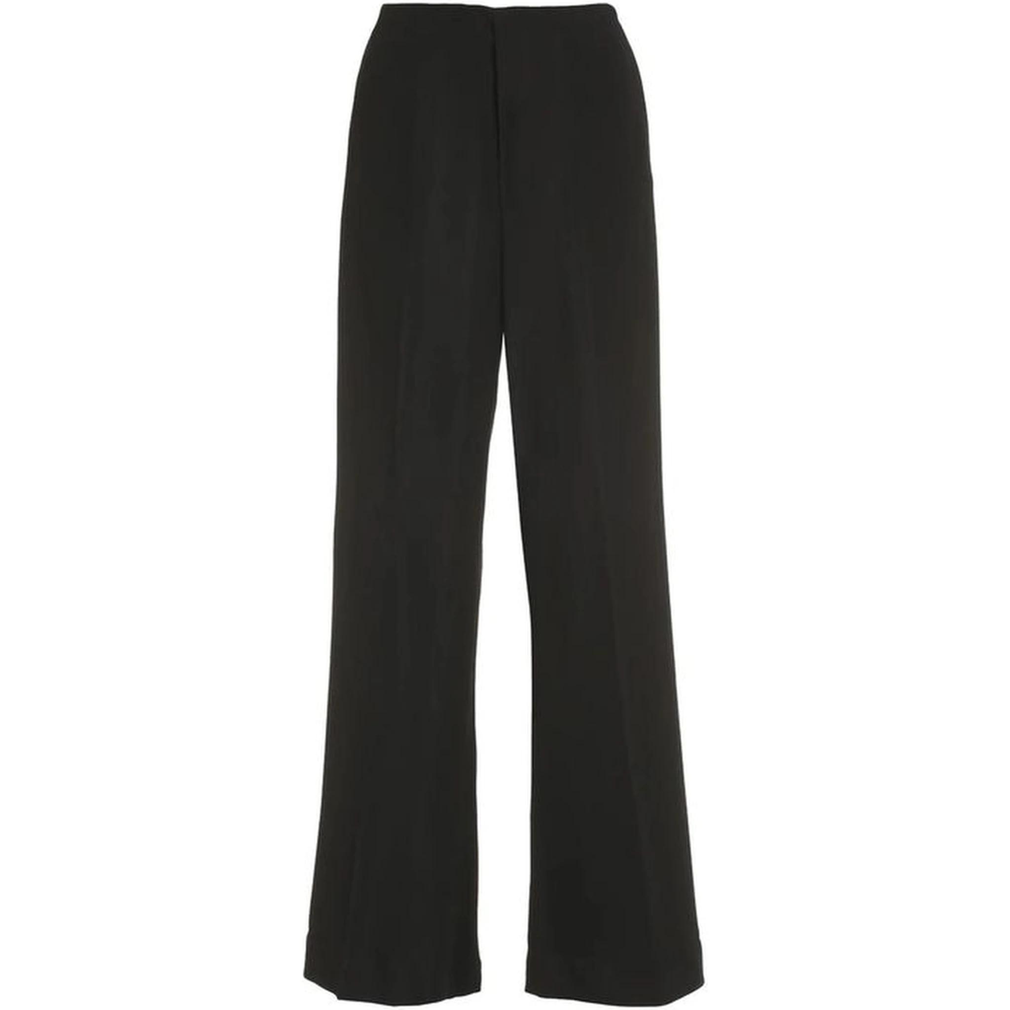 Black Viscose Casual Pants