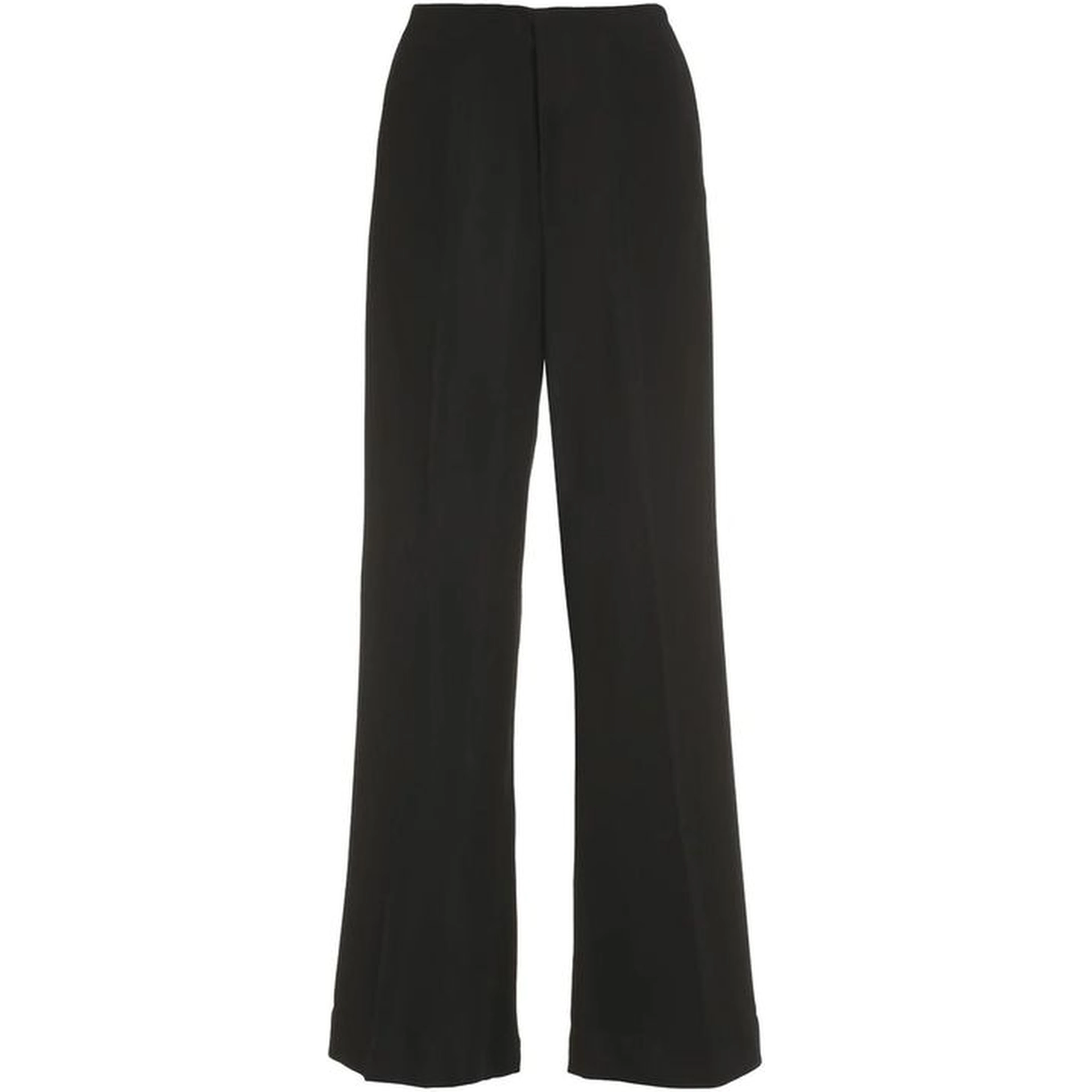 Black Viscose Casual Pants
