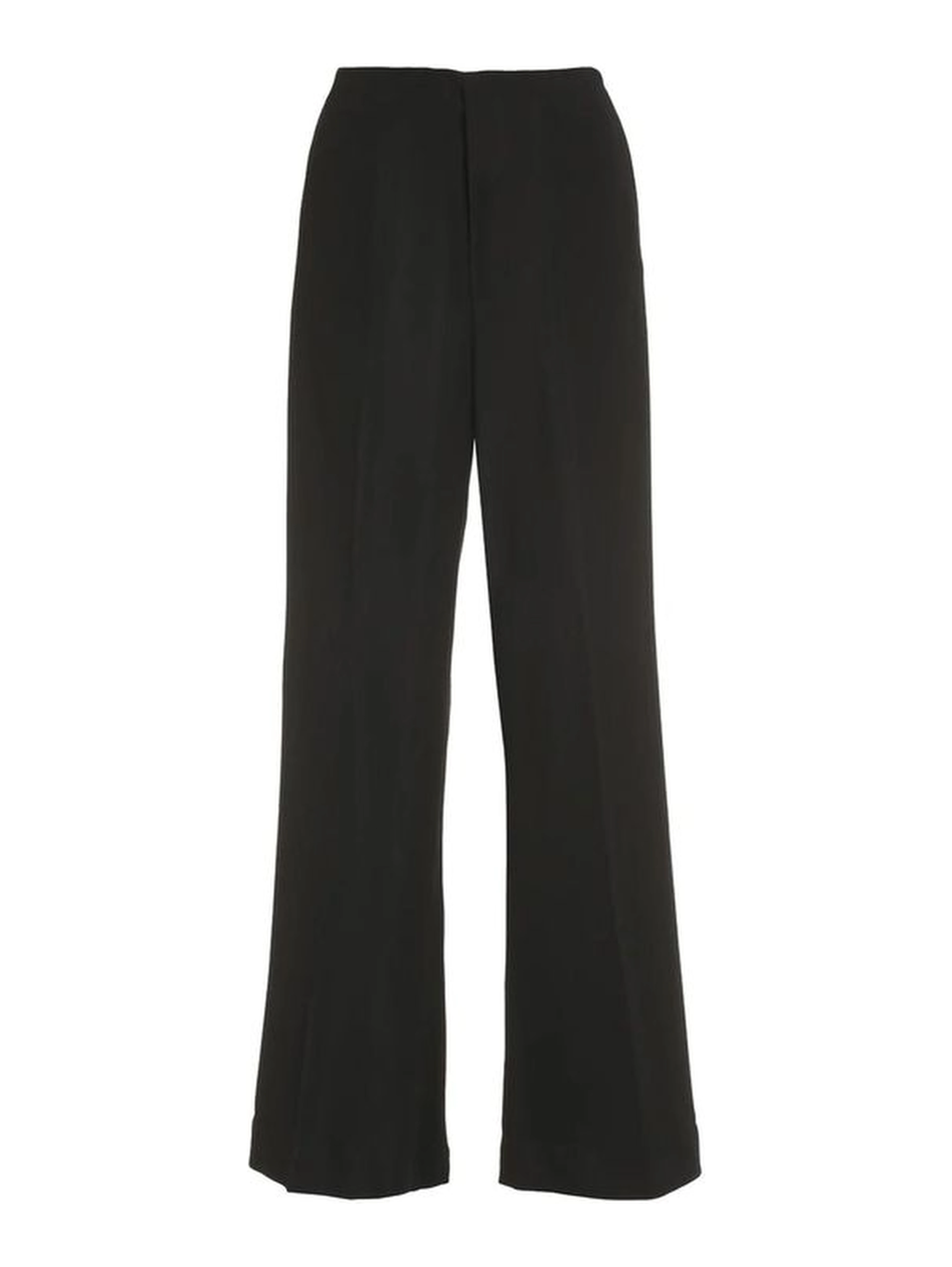 Black Viscose Casual Pants