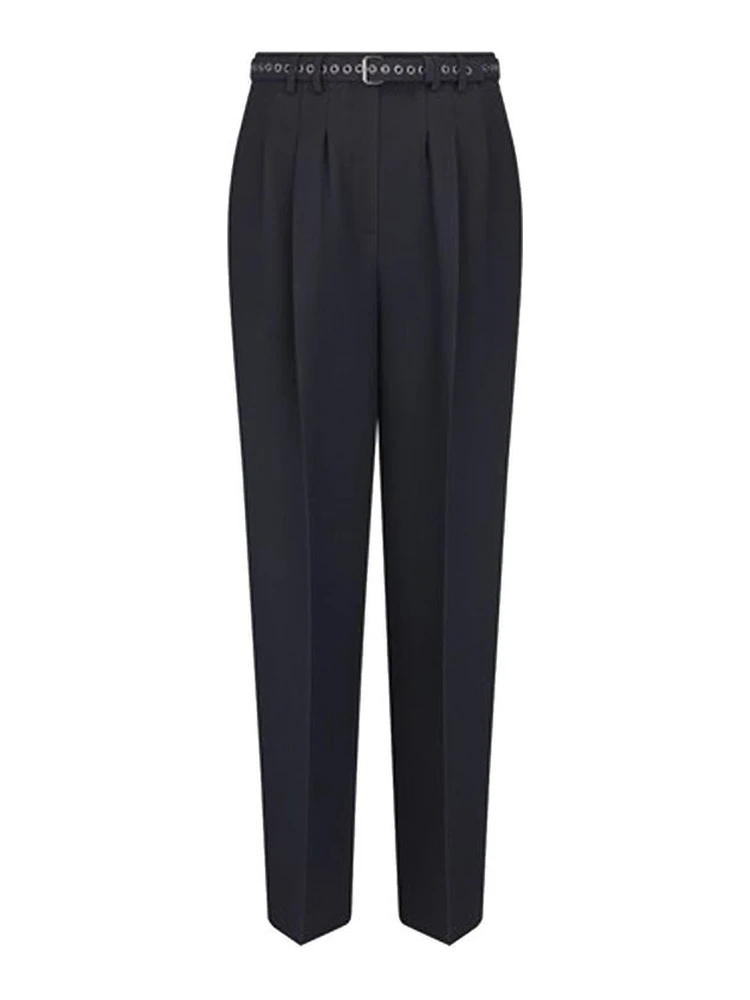 Black Wool Casual Pants