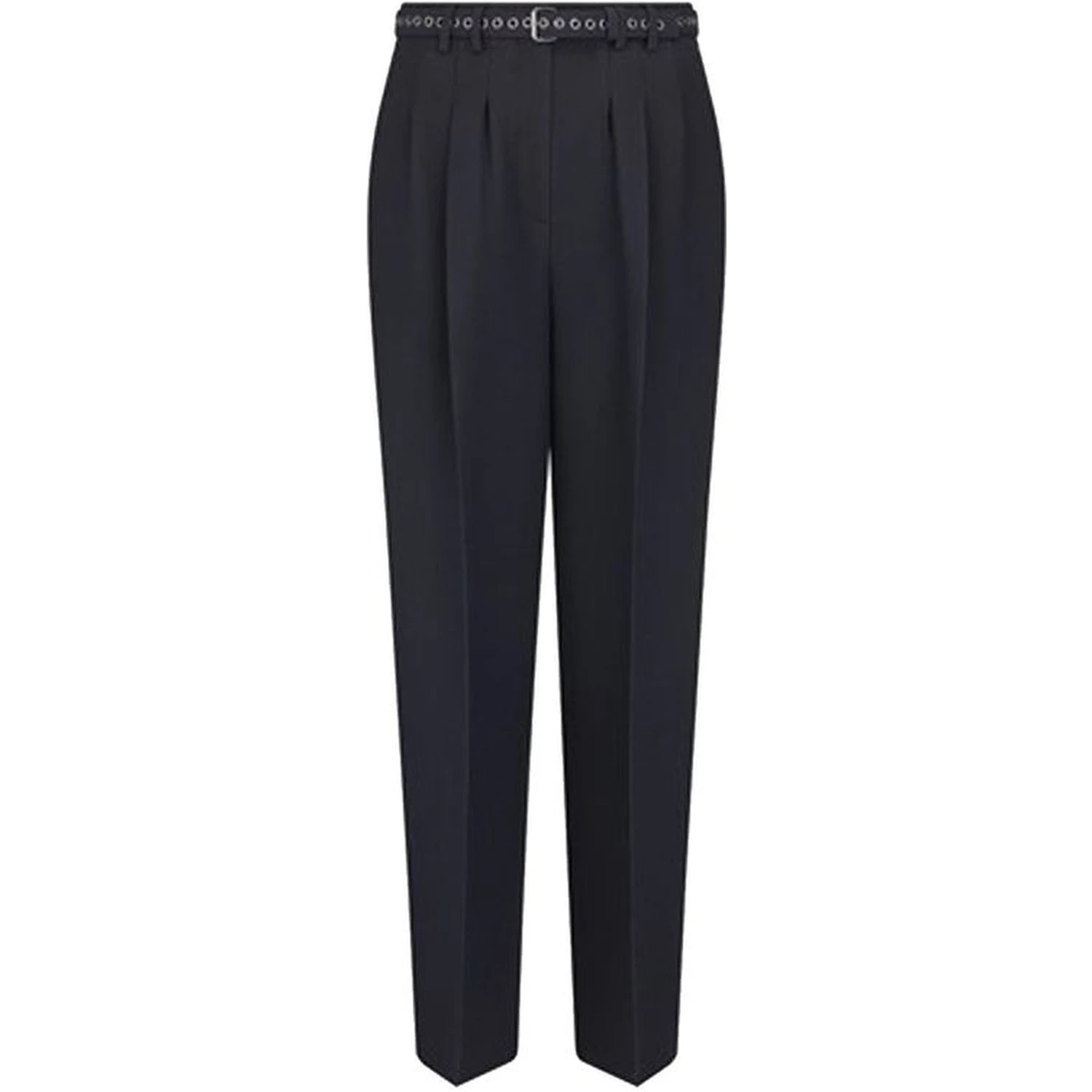 Black Wool Casual Pants