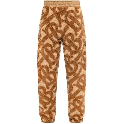 Brown Polyester Casual Pants