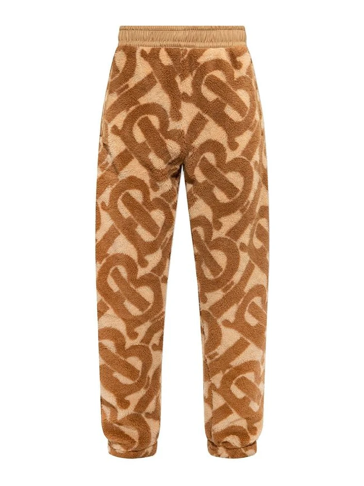Brown Polyester Casual Pants