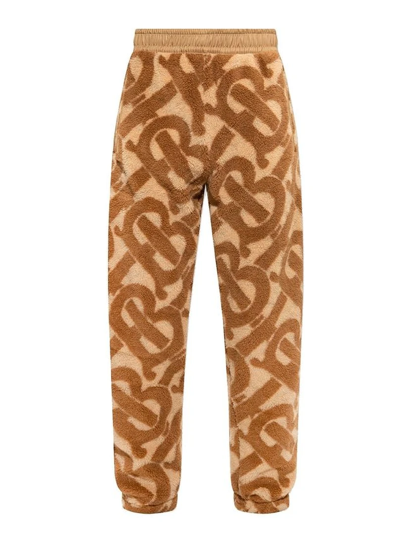 Brown Polyester Casual Pants