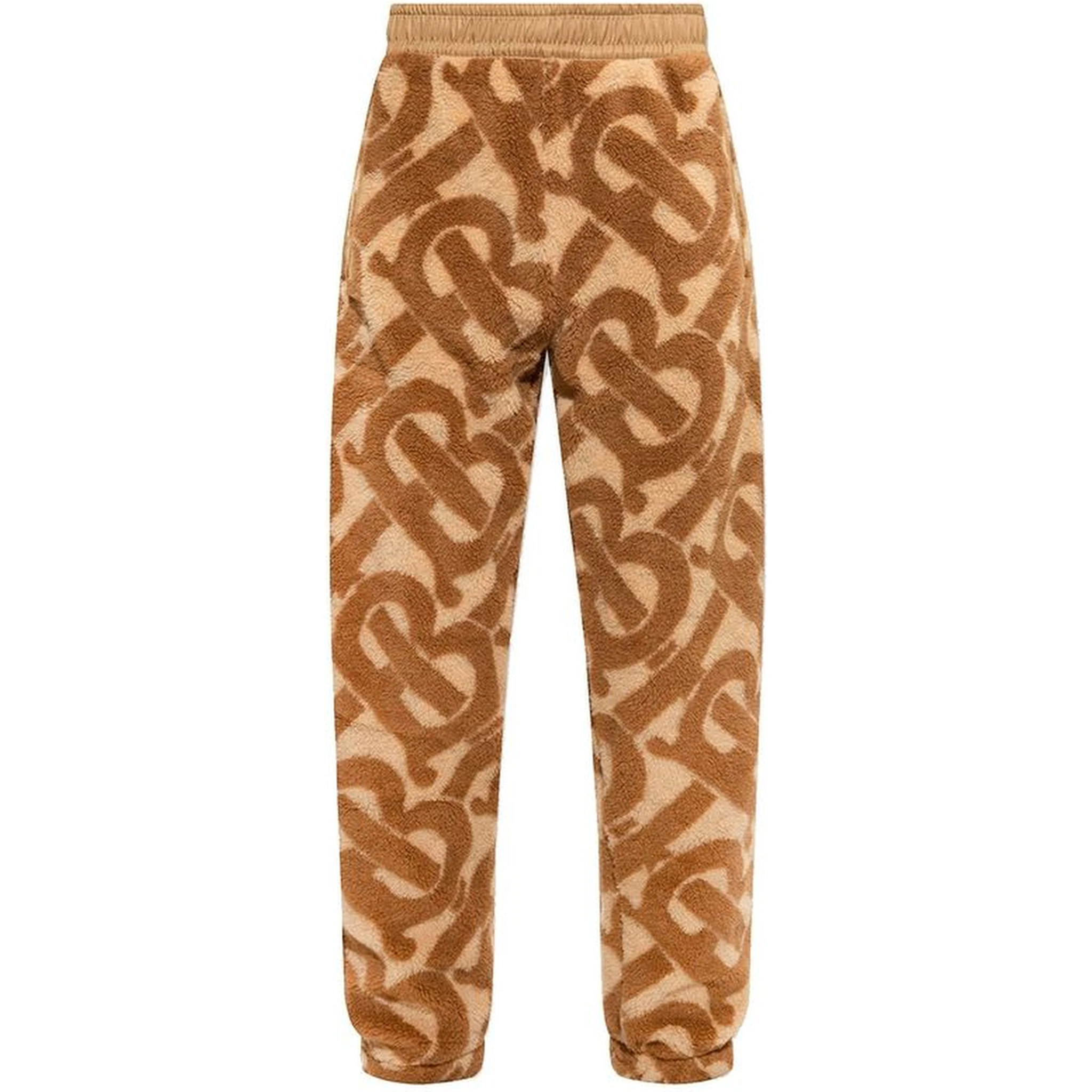 Brown Polyester Casual Pants