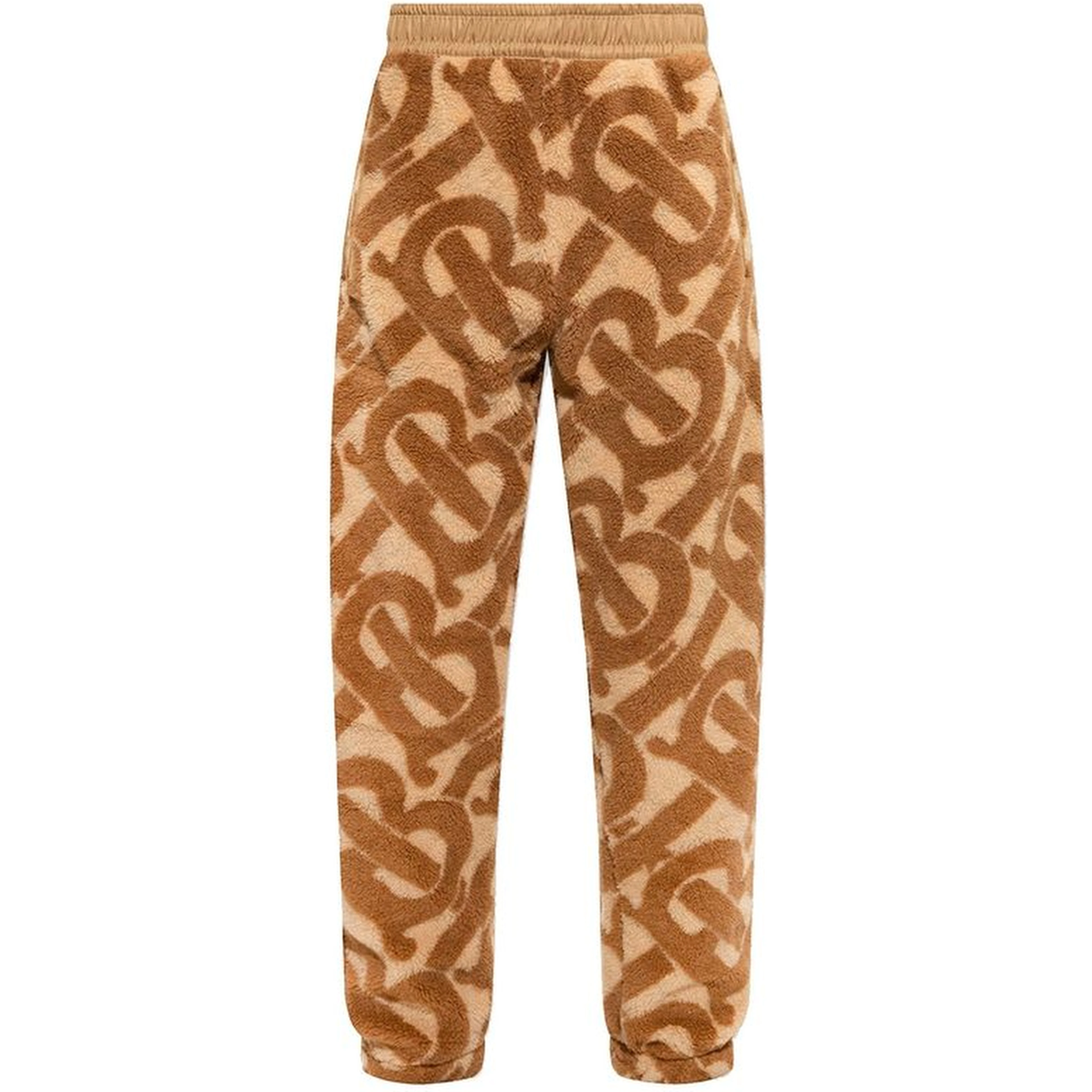 Brown Polyester Casual Pants