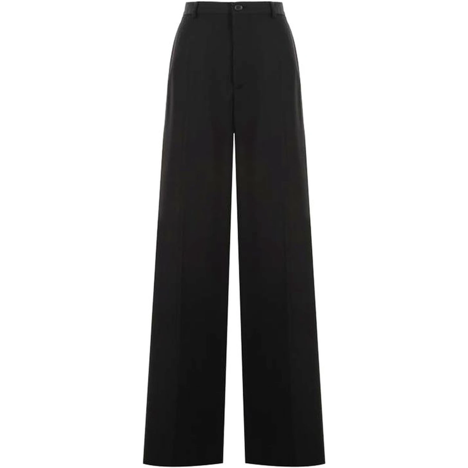 Black Wool Flared Pants