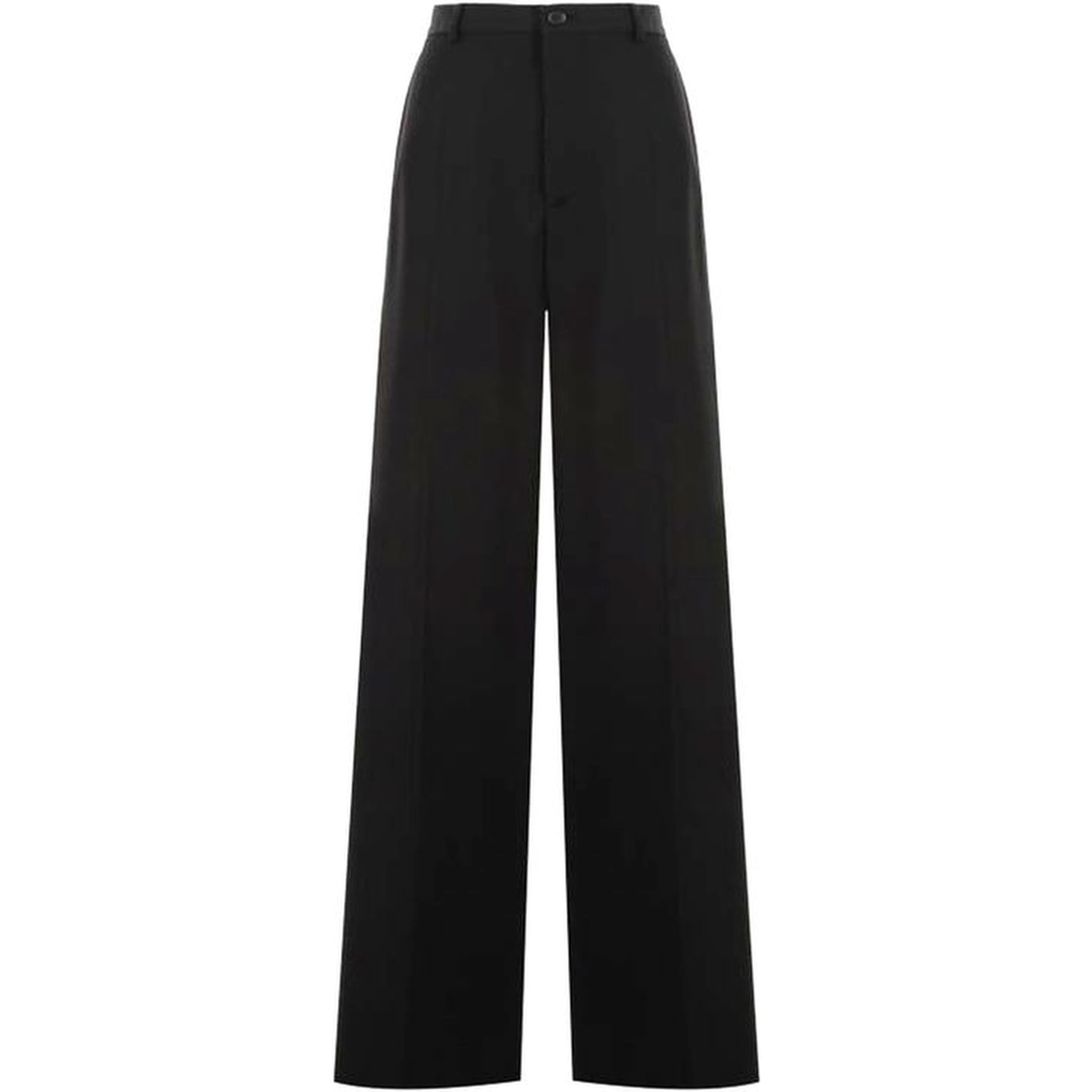 Black Wool Flared Pants