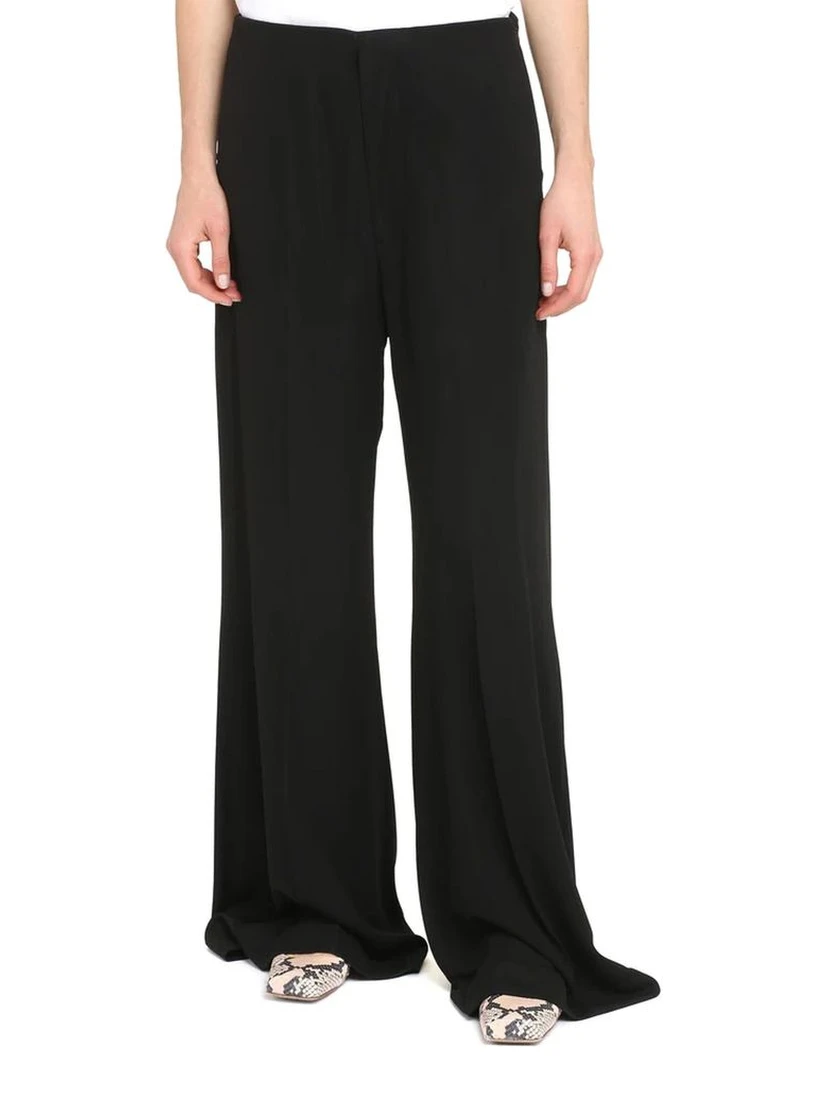 Black Viscose Casual Pants