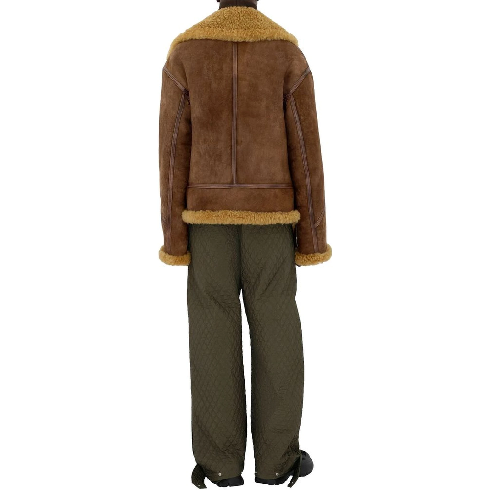 Bicolor Polyamide Casual Pants
