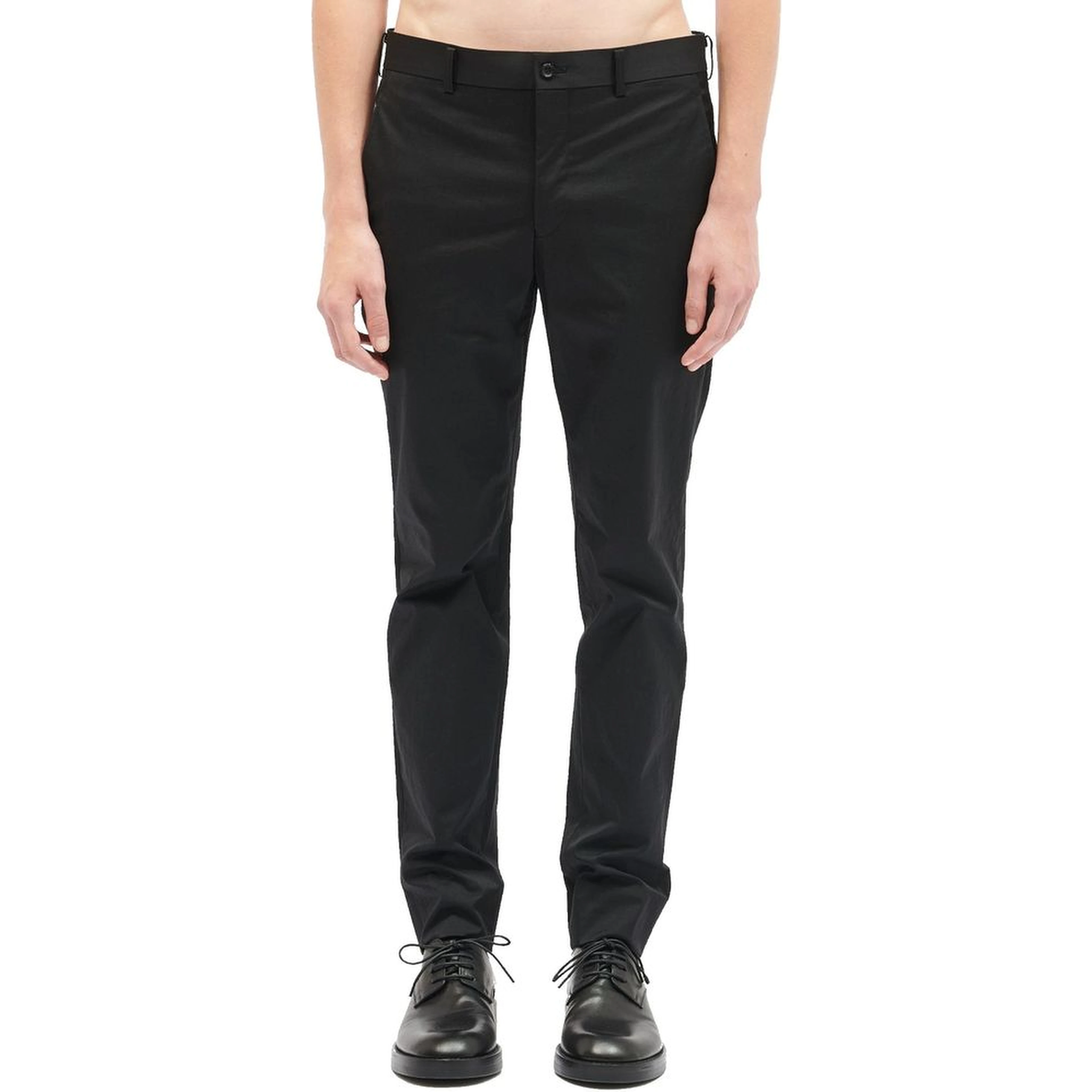 Black Nylon Casual Pants
