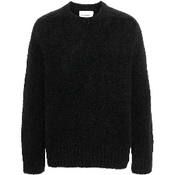 Black Alpaca Leather Sweater