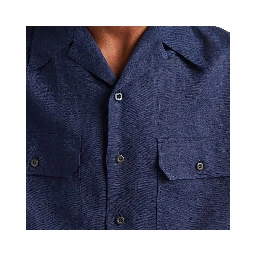 Blue Linen Shortsleeve Shirt