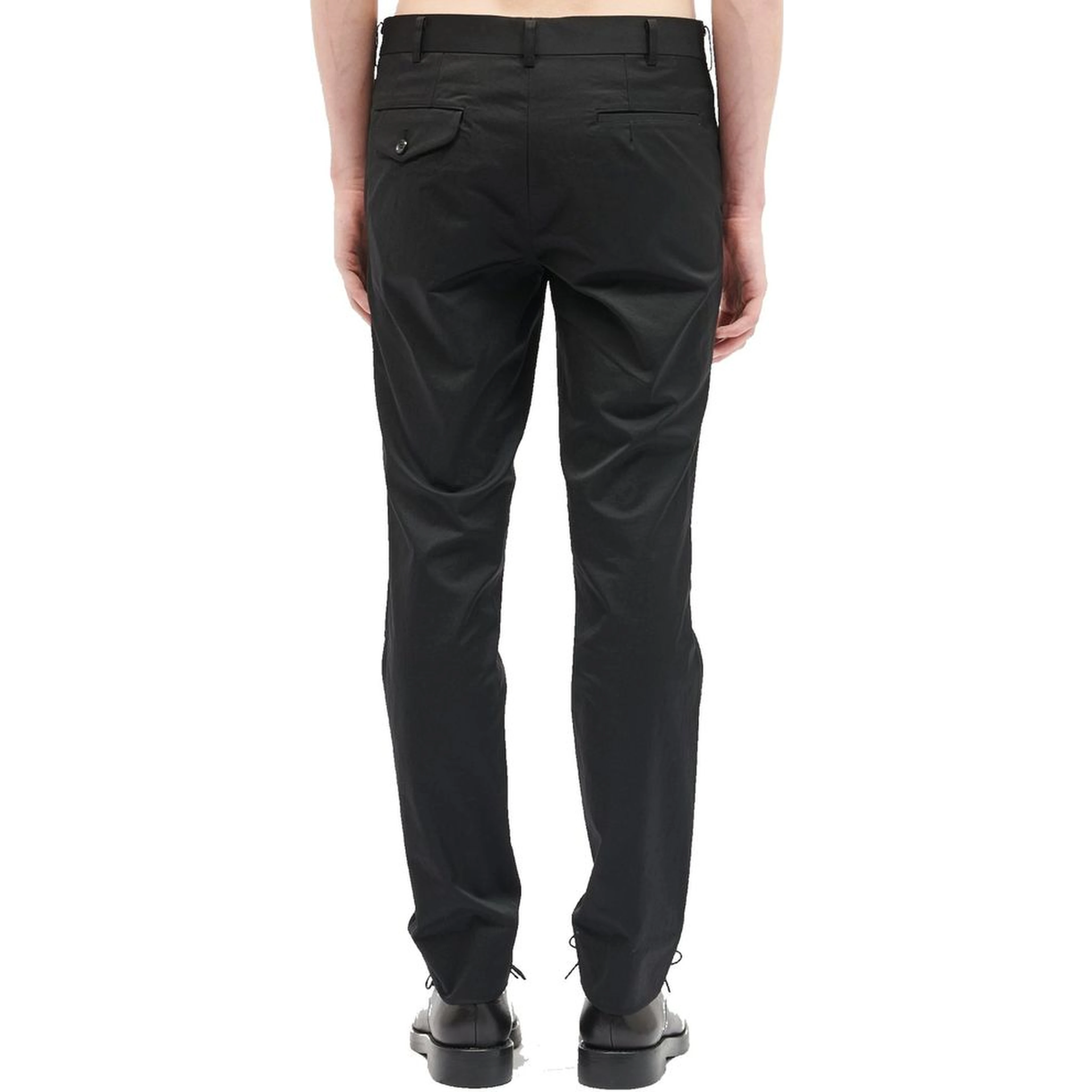 Black Nylon Casual Pants