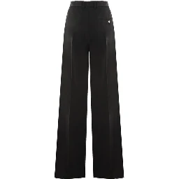 Black Wool Flared Pants