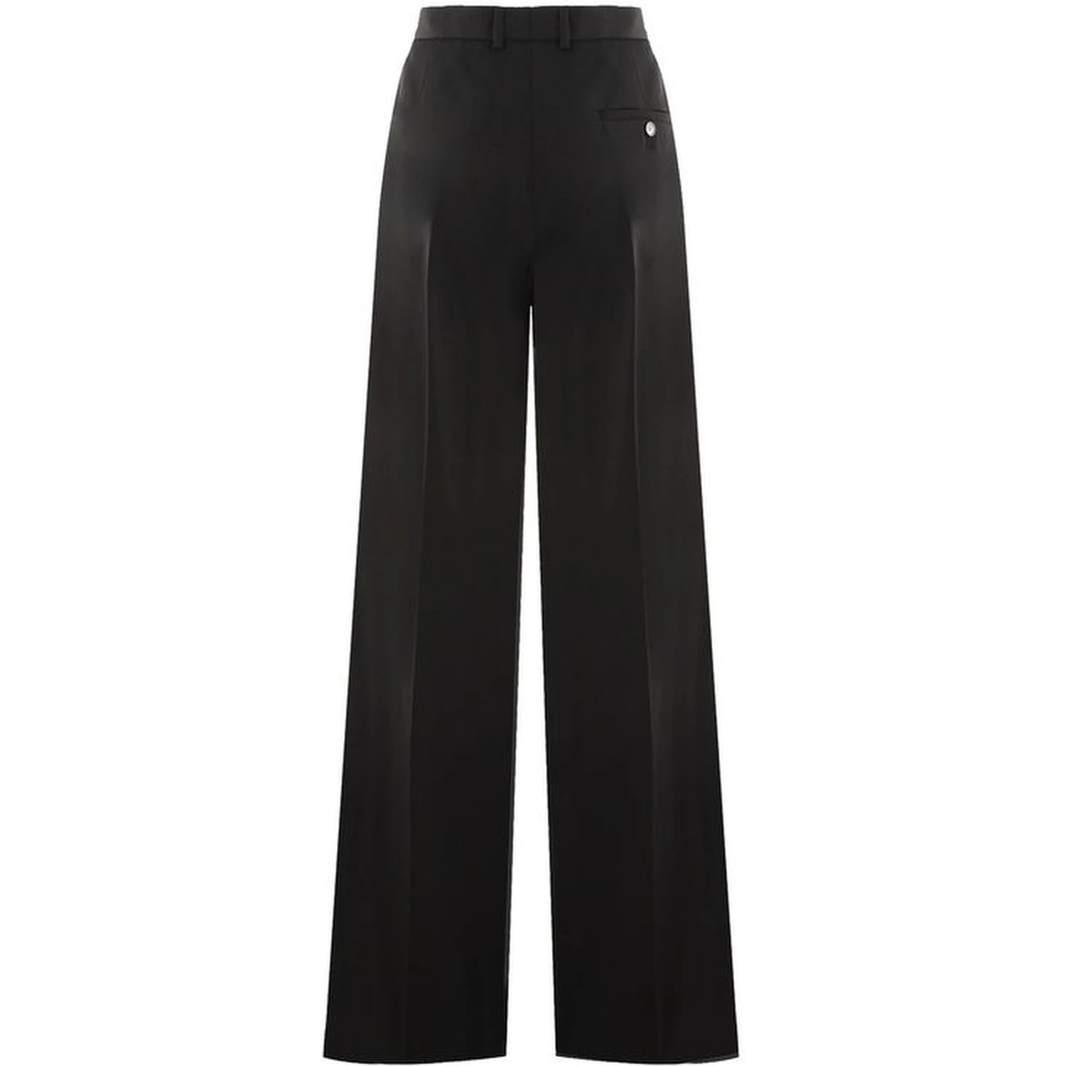 Black Wool Flared Pants