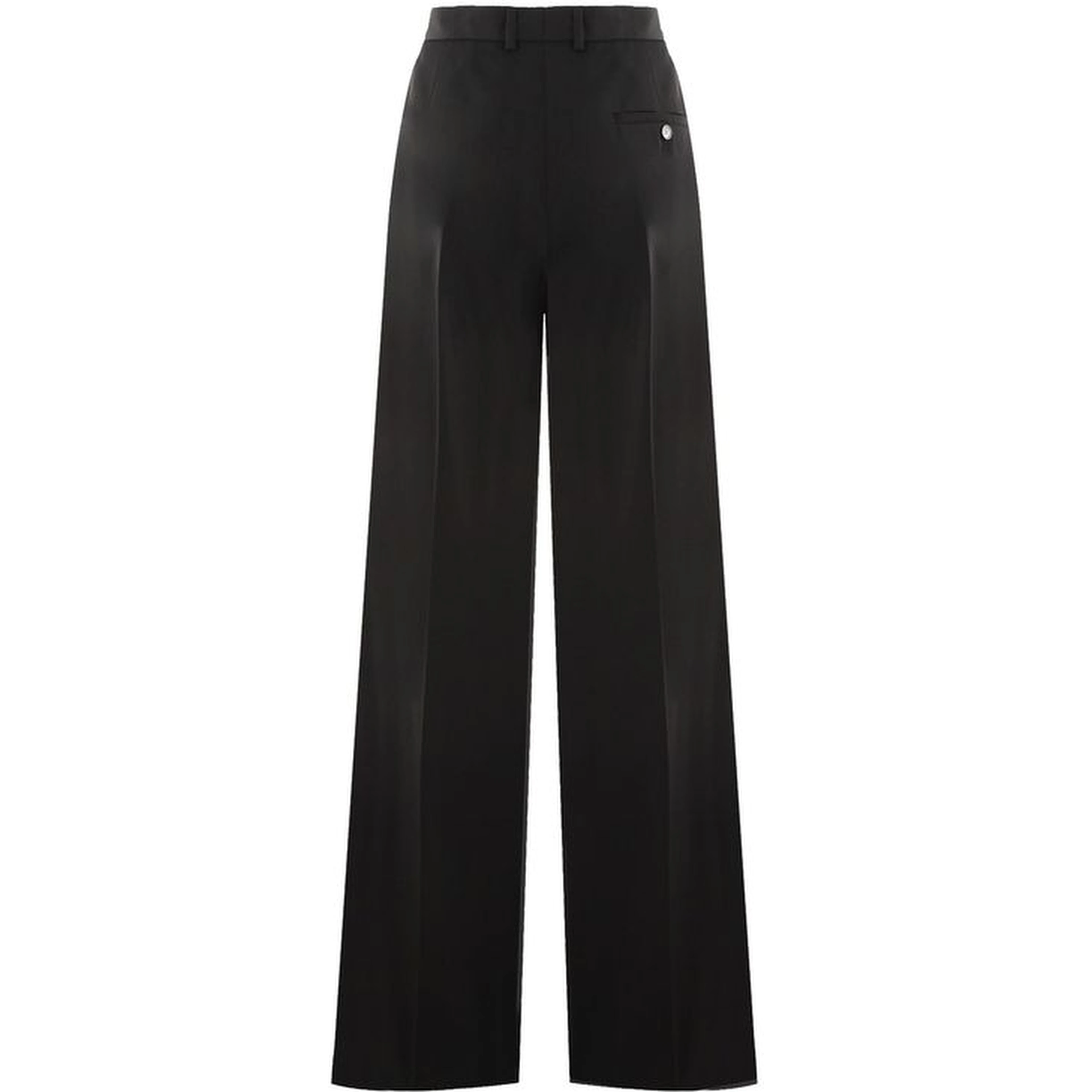 Black Wool Flared Pants