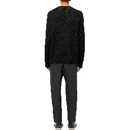 Black Alpaca Leather Sweater