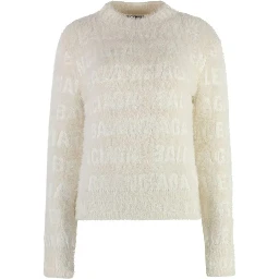 White Elastane Sweatshirt
