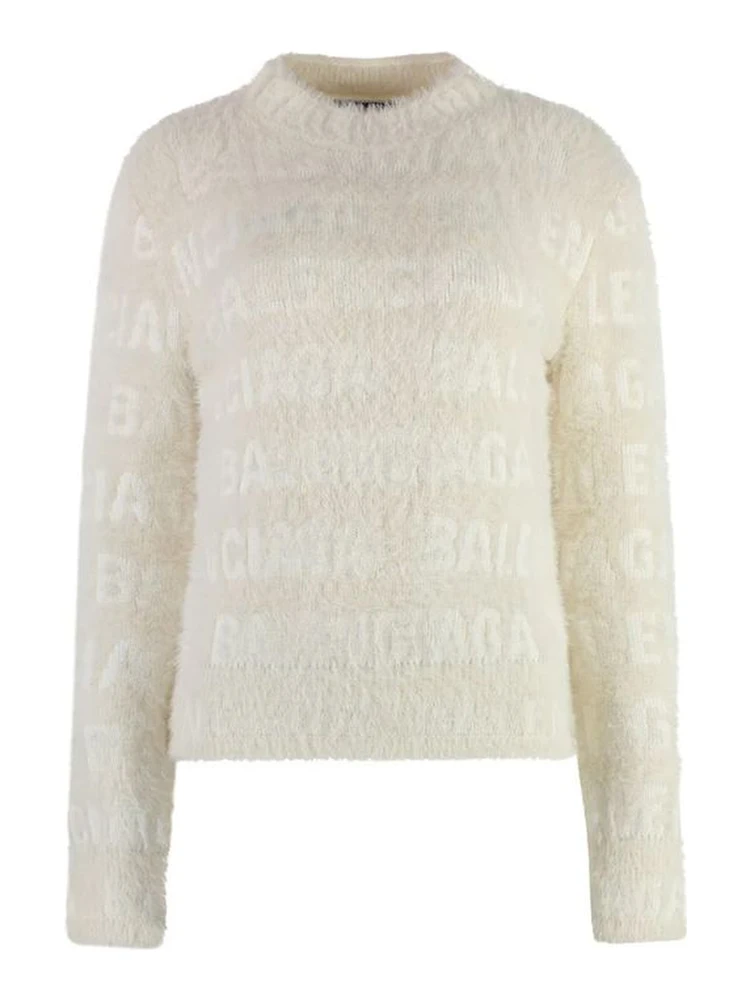 White Elastane Sweatshirt