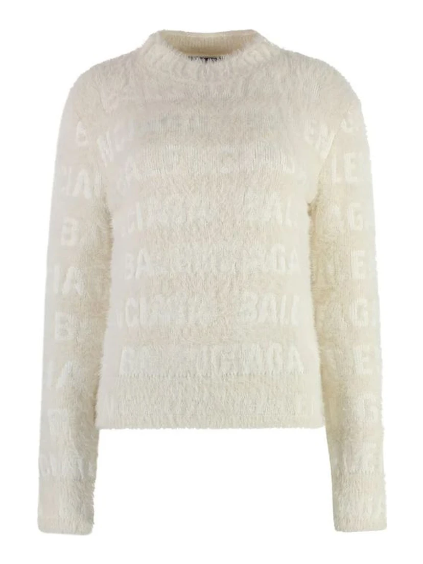 White Elastane Sweatshirt