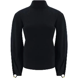Black Polyamide Sweatshirt
