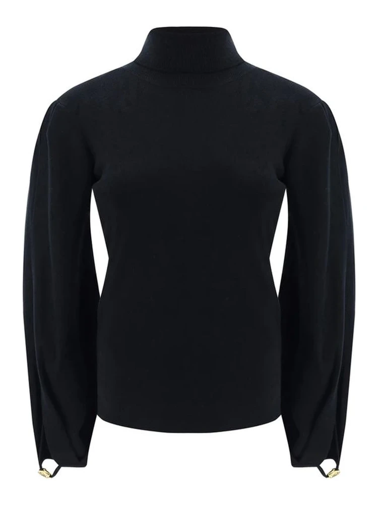 Black Polyamide Sweatshirt