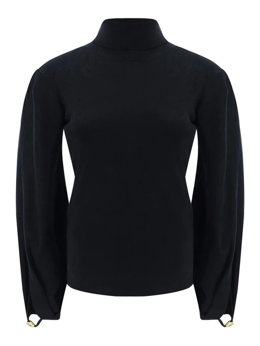 Black Polyamide Sweatshirt