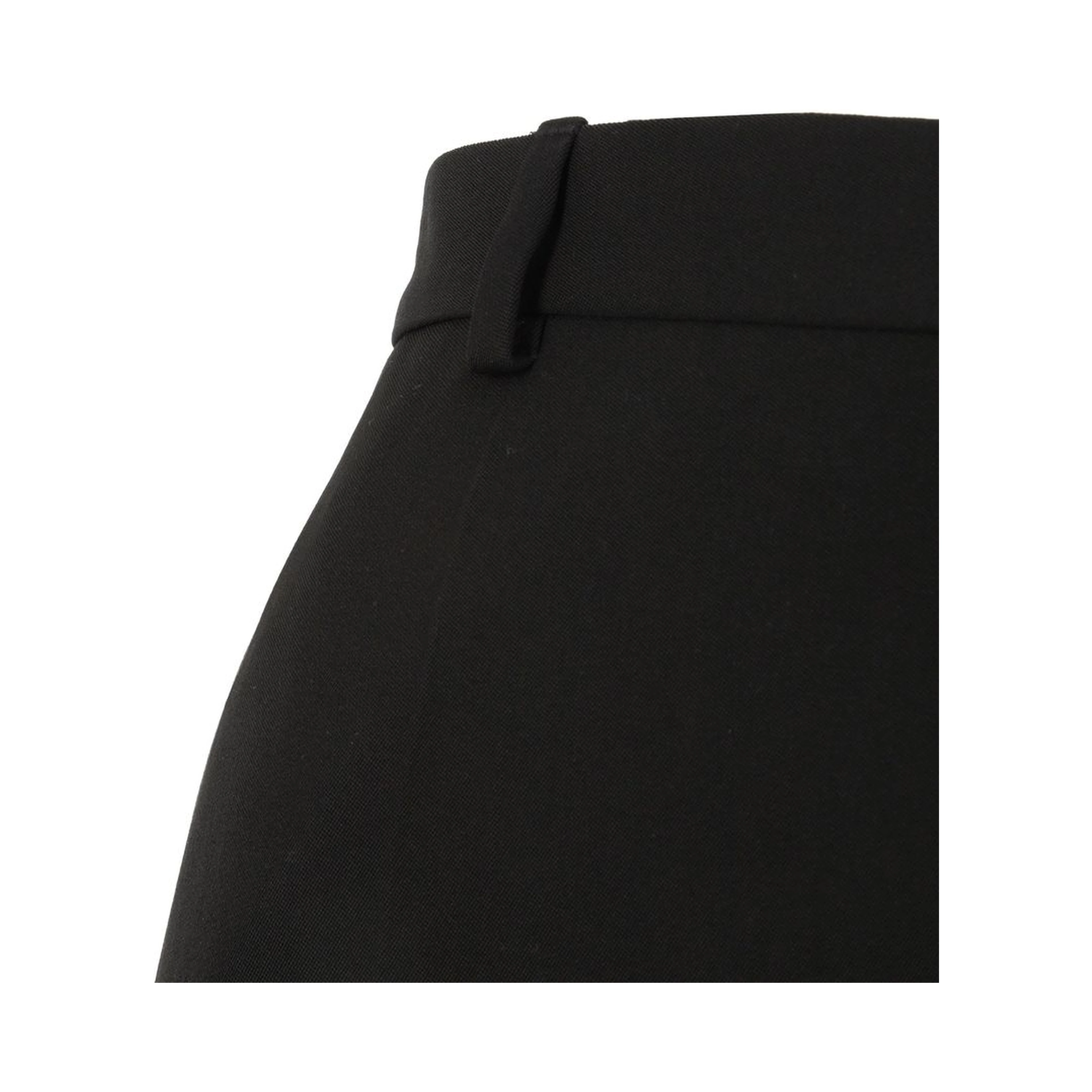 Black Wool Flared Pants