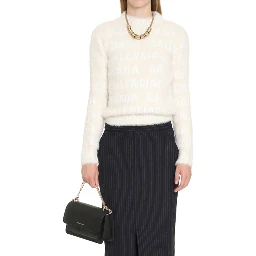 White Elastane Sweatshirt