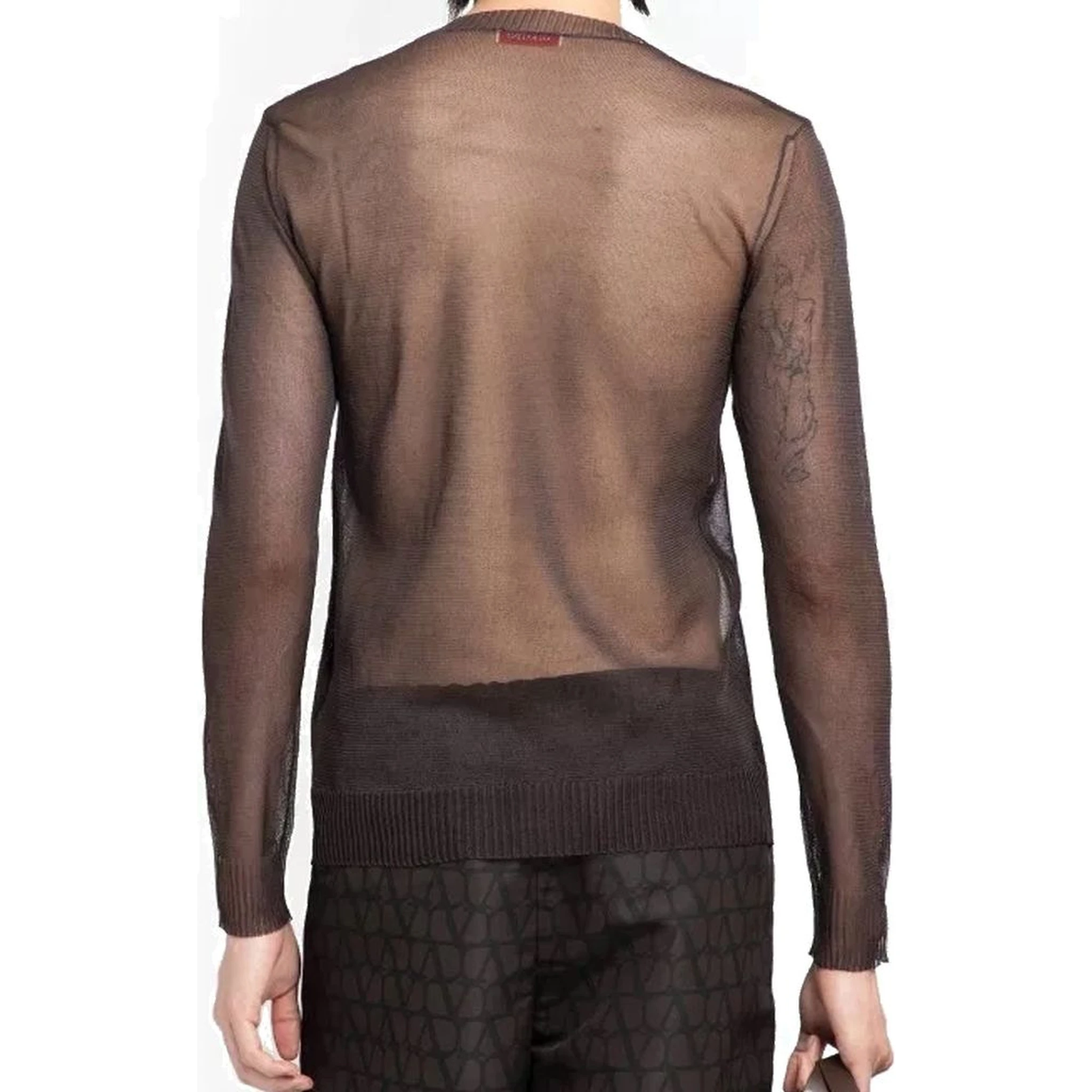 Brown Silk Sweatshirt