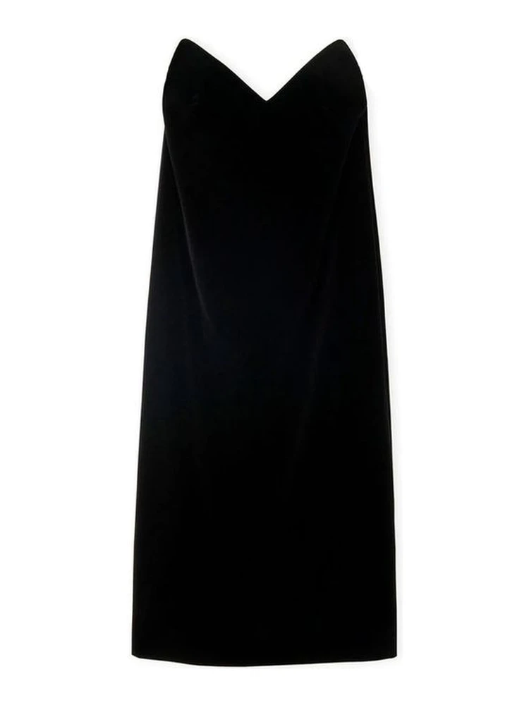 Black Cotton Cocktail Dress