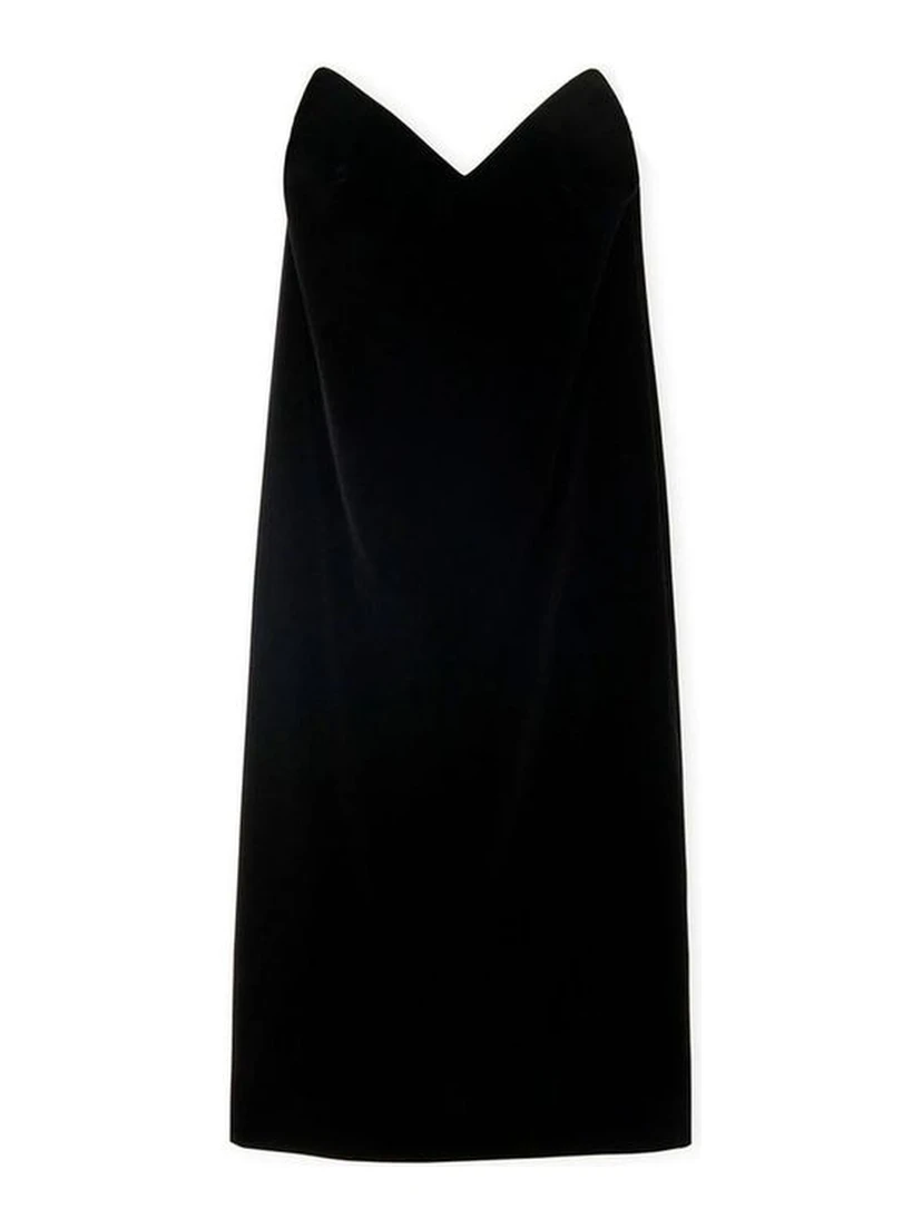 Black Cotton Cocktail Dress