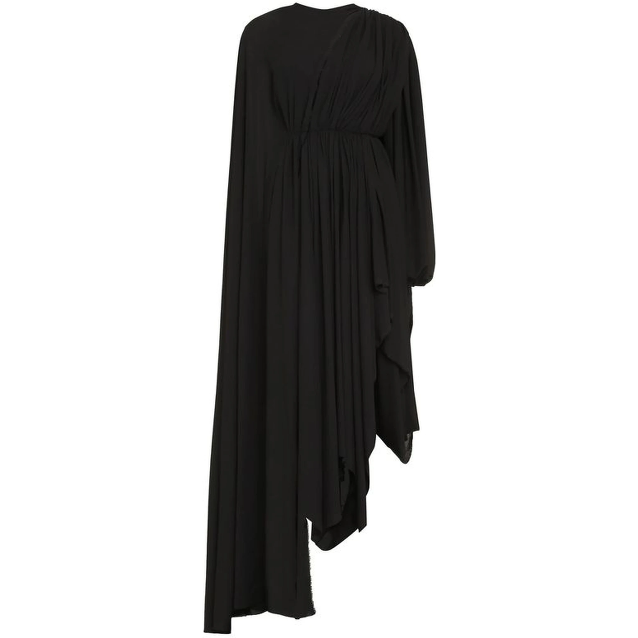 فستان أسود كاجوال من الإيلاستين