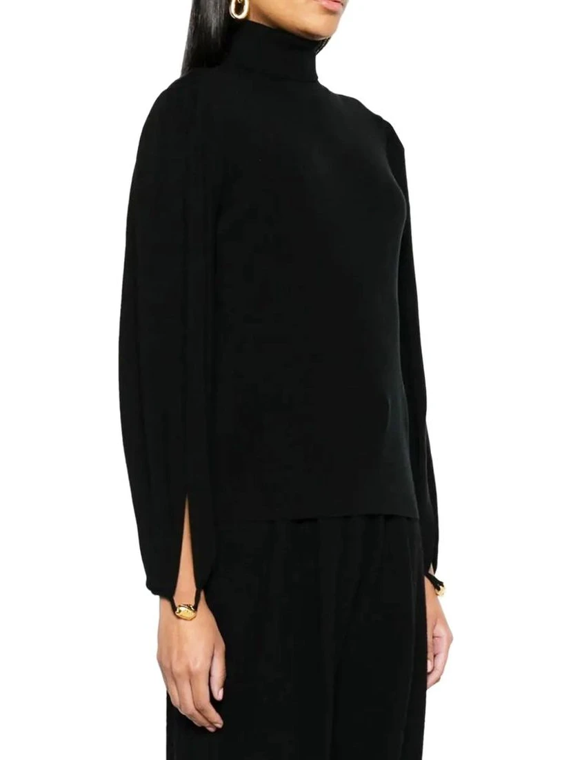 Black Polyamide Sweatshirt